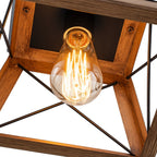 Lampada a Sospensione Rustica Quadrata Singola