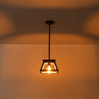 Lampada a Sospensione Rustica Quadrata Singola