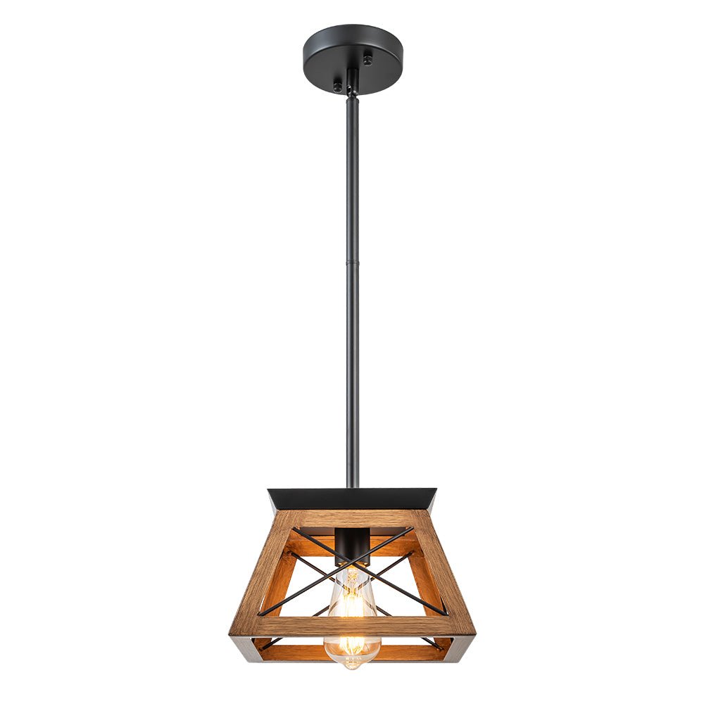 Lampada a Sospensione Rustica Quadrata Singola