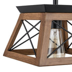 Lampada a Sospensione Rustica Quadrata Singola