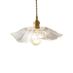 Lampada a sospensione in vetro ispirata ai fiori di loto vintage tradizionale a 1 luce