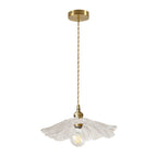 Lampada a sospensione in vetro ispirata ai fiori di loto vintage tradizionale a 1 luce
