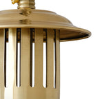 Lampada a sospensione con paralume in vetro metallico rigato vintage tradizionale a 1 luce