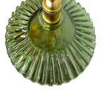 Lampada a sospensione vintage con paralume in vetro a forma di cono e bordo ondulato, 1 luce
