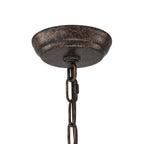 Lampadario Vintage a 4 Luci Glam con Accenti in Cristallo