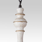Lampadario a Candele Vintage Chic Bianco Invecchiato