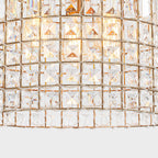 Lampada a sospensione in stile vintage con accenti in cristallo a forma di gabbia per uccelli