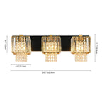 Lampada da parete in cristallo quadrata design vintage a goccia