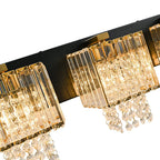 Lampada da parete in cristallo quadrata design vintage a goccia
