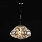 Lampadario a Globo di Cristallo Vintage in Stile Francese con 3 Luci