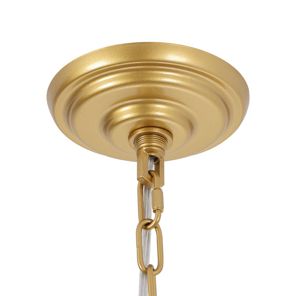 Lampadario in Vetro Floreale a 6 Luci con Design a Cesto di Fiori di Prugno Vintage di Lusso