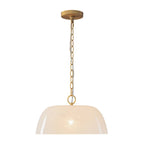 Lampada a sospensione vintage retrò con diffusore in vetro alabastrino bianco