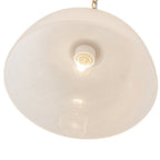 Lampada a sospensione vintage retrò con diffusore in vetro alabastrino bianco