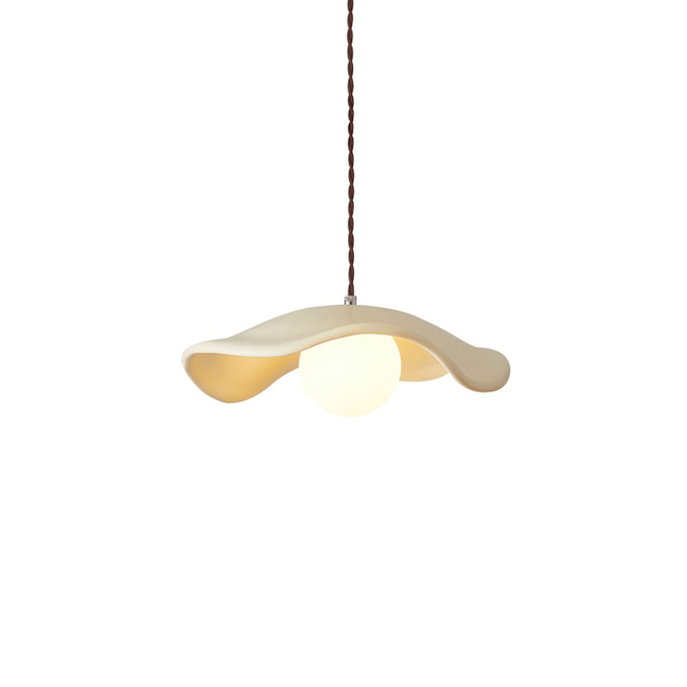 Lampada a sospensione in resina a forma di cappello con 1 luce Wabi Sabi