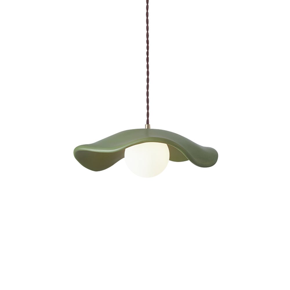 Lampada a sospensione in resina a forma di cappello con 1 luce Wabi Sabi