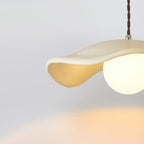 Lampada a sospensione in resina a forma di cappello con 1 luce Wabi Sabi