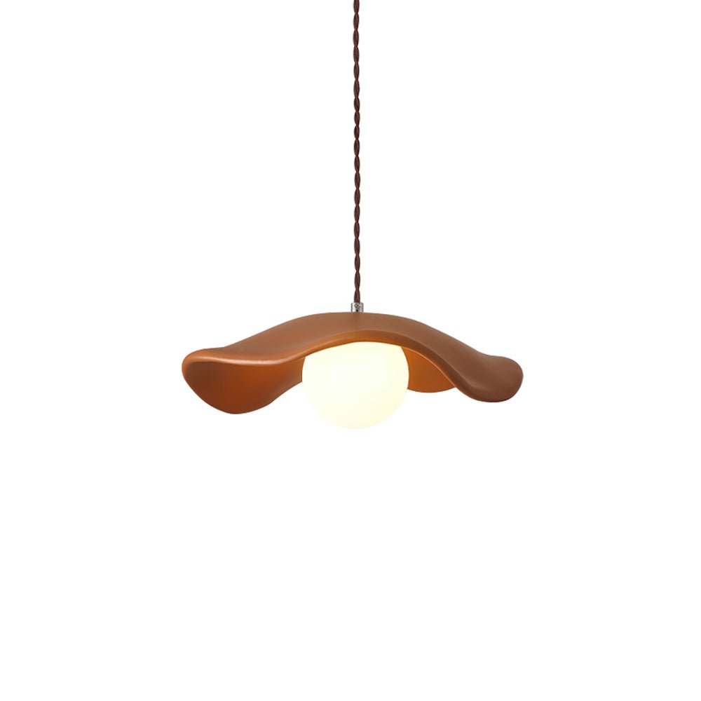 Lampada a sospensione in resina a forma di cappello con 1 luce Wabi Sabi