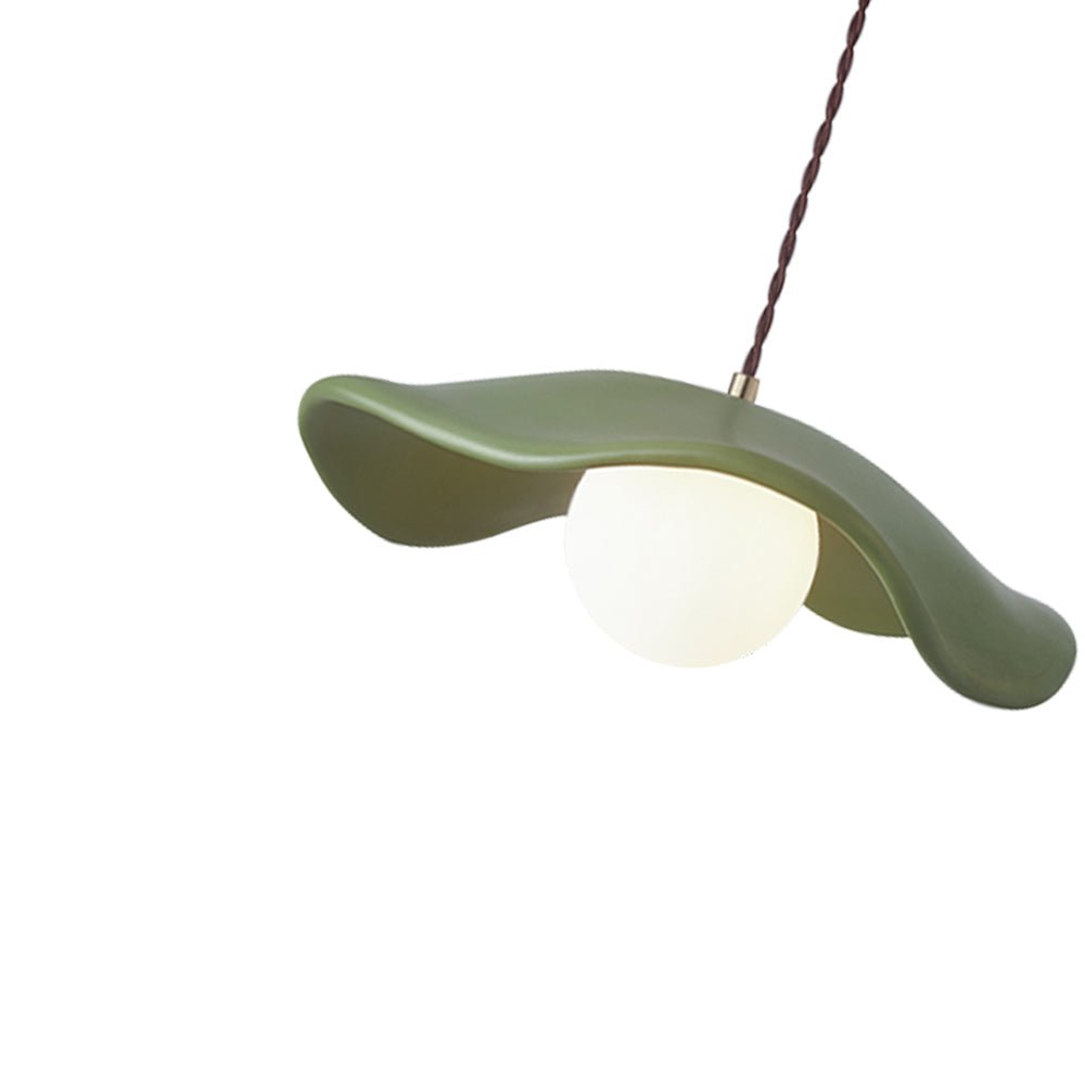 Lampada a sospensione in resina a forma di cappello con 1 luce Wabi Sabi