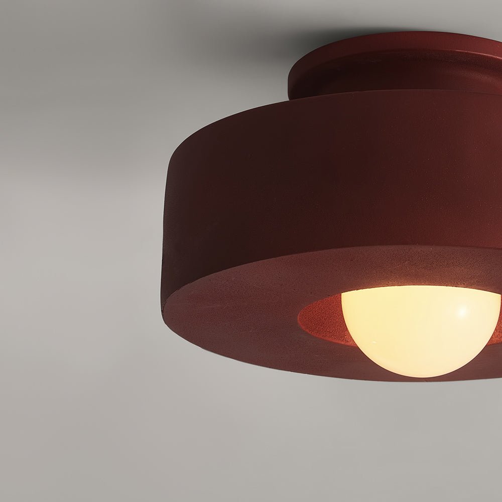 Wabi Sabi Plafoniera Semi Flush Montata in Resina a 1 Luce
