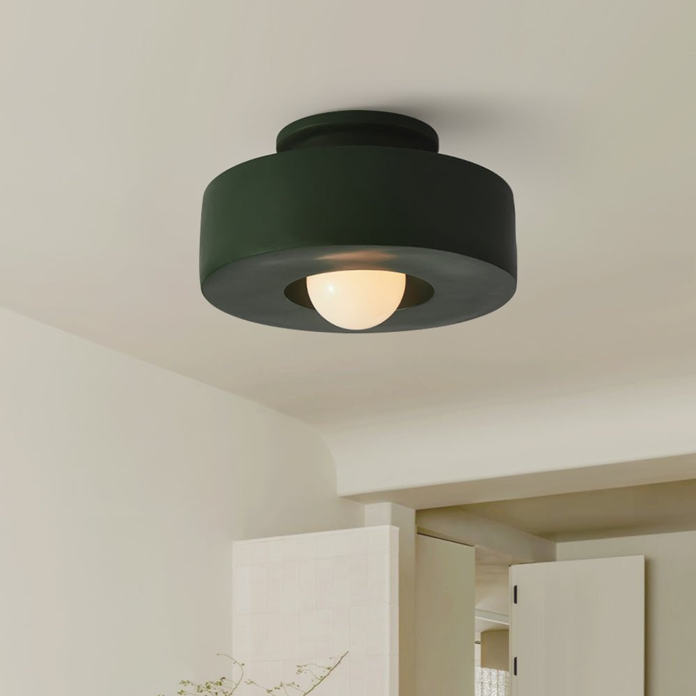 Wabi Sabi Plafoniera Semi Flush Montata in Resina a 1 Luce