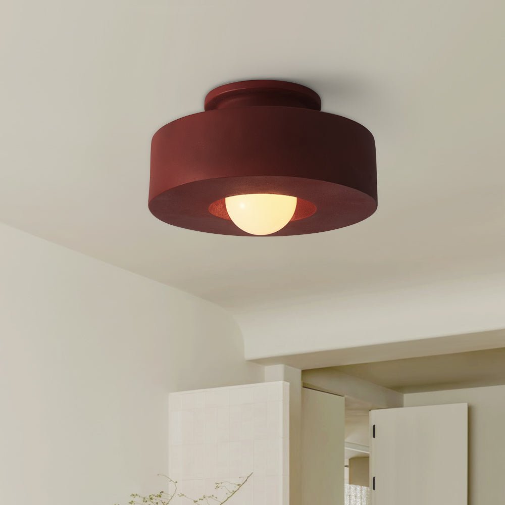 Wabi Sabi Plafoniera Semi Flush Montata in Resina a 1 Luce