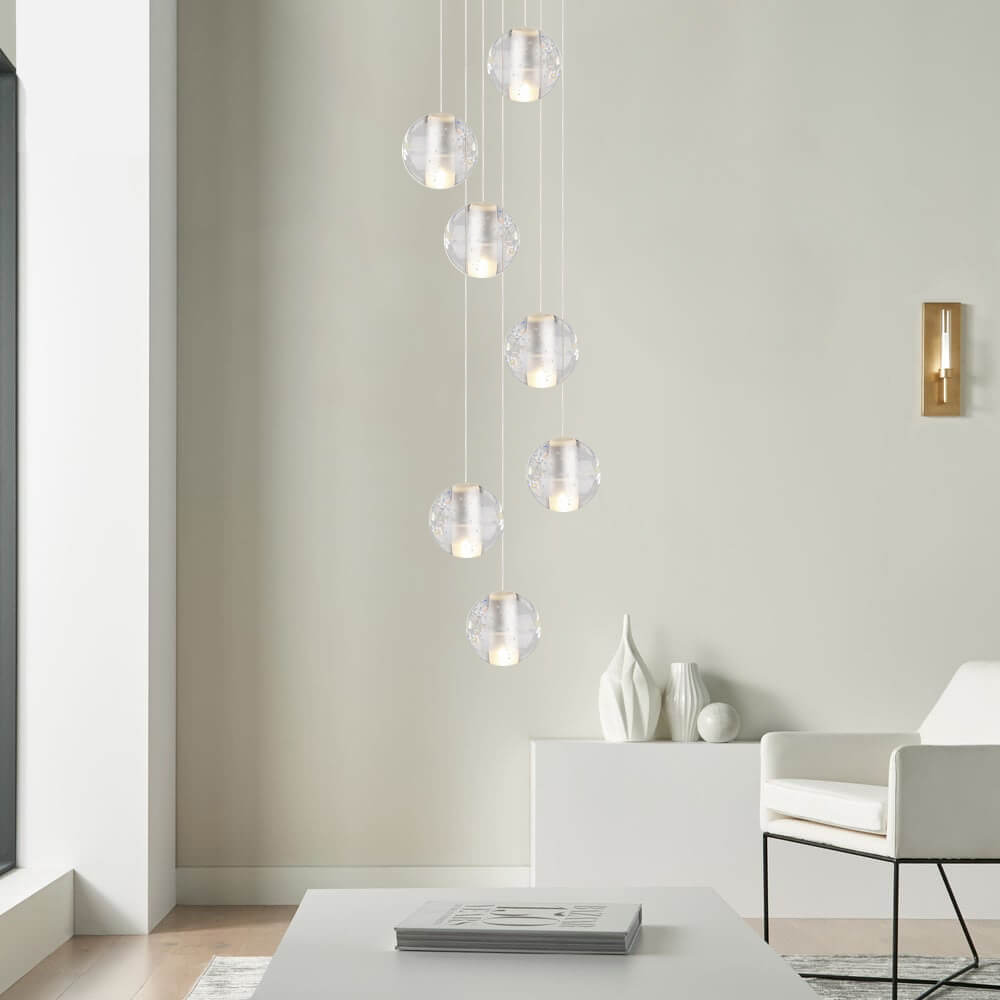 Lampade a sospensione moderne a globo con gocce d'acqua