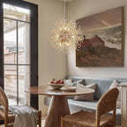 Lampadario Fuochi d'Artificio in Legno con Perline Boho