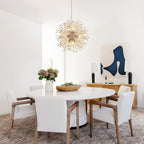Lampadario Fuochi d'Artificio in Legno con Perline Boho