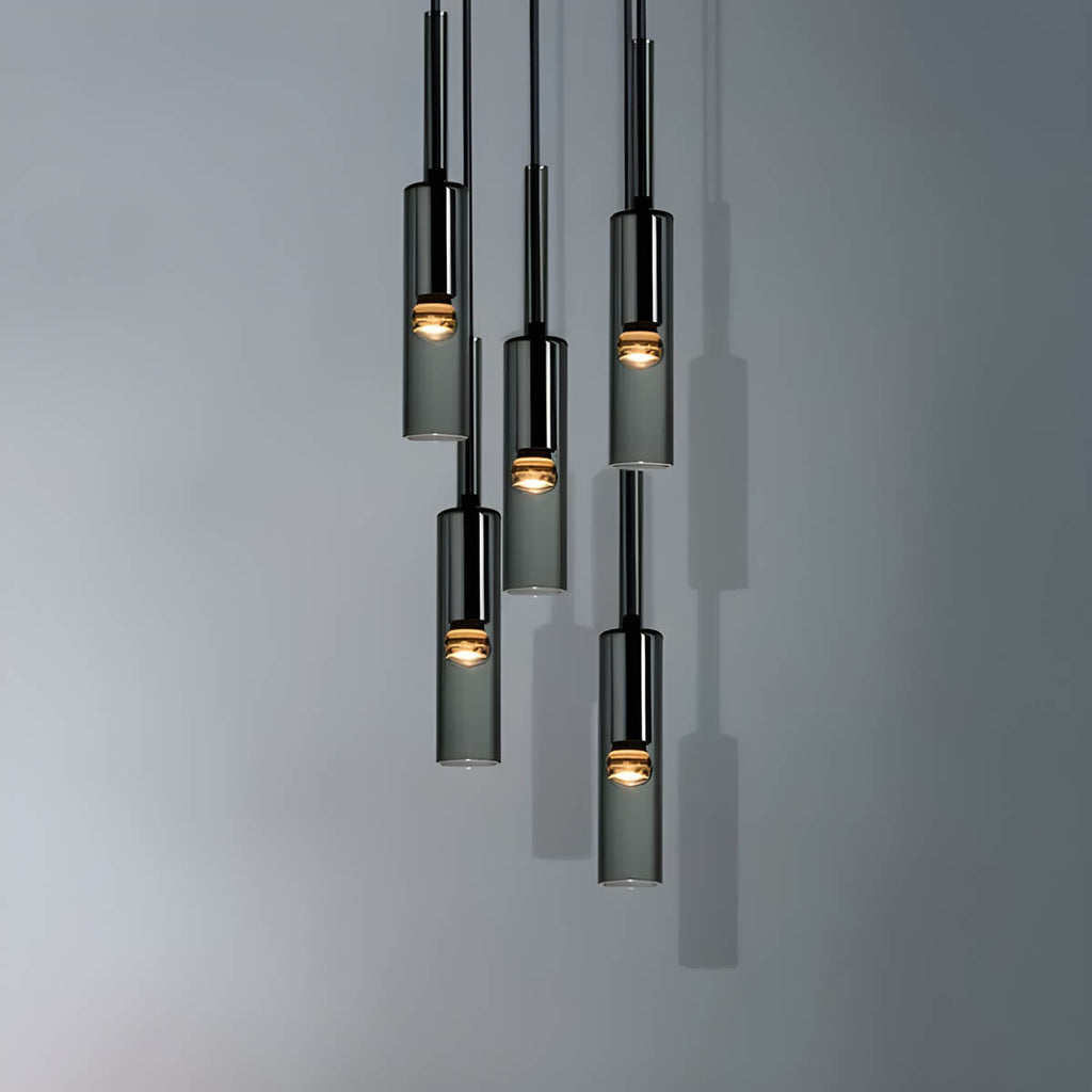 Lampada a sospensione in vetro fumé – Design elegante con effetti di luce scintillanti | Perfetta per il soggiorno