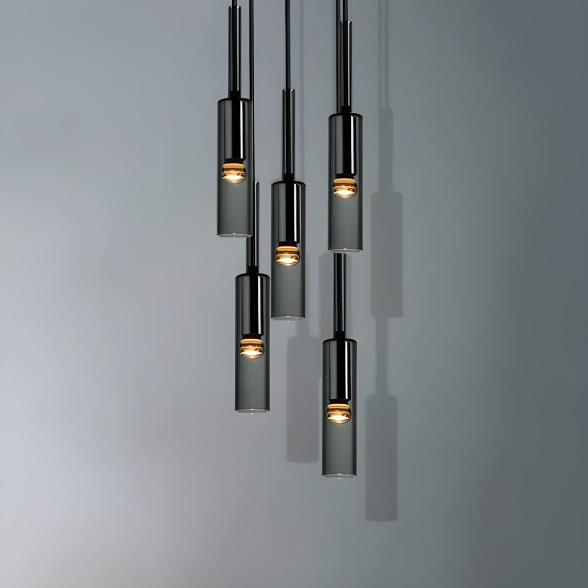 Lampada a sospensione in vetro fumé – Design elegante con effetti di luce scintillanti | Perfetta per il soggiorno