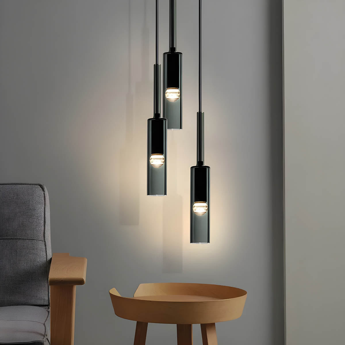Lampada a sospensione in vetro fumé – Design elegante con effetti di luce scintillanti | Perfetta per il soggiorno