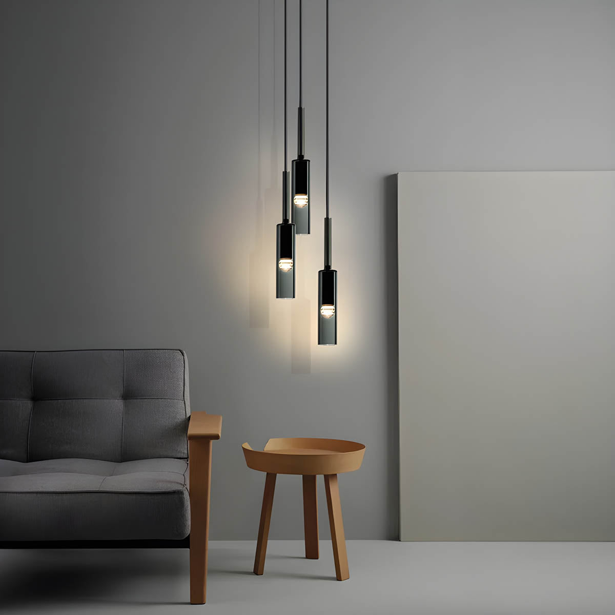 Lampada a sospensione in vetro fumé – Design elegante con effetti di luce scintillanti | Perfetta per il soggiorno
