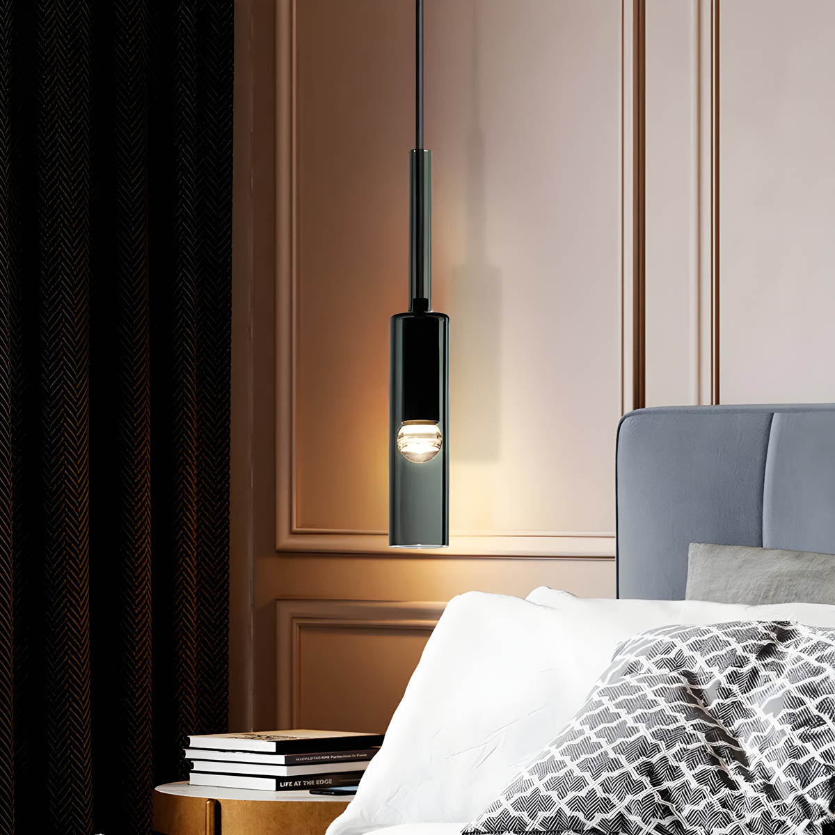 Lampada a sospensione in vetro fumé – Design elegante con effetti di luce scintillanti | Perfetta per il soggiorno