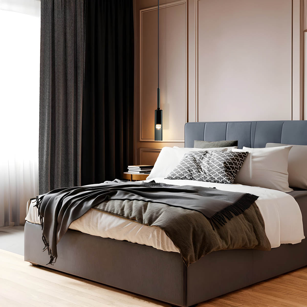 Lampada a sospensione in vetro fumé – Design elegante con effetti di luce scintillanti | Perfetta per il soggiorno