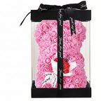 PETALLOVE – Orso di Rosa in Schiuma Artificiale per San Valentino e Arredamento Domestico