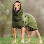 Giacca in pile per cani con cappuccio per calore e comfort