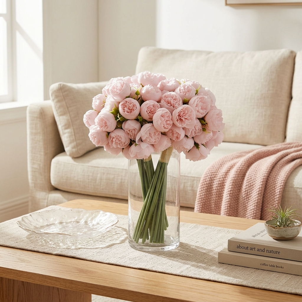 Bouquet di Peonie Artificiali Decorativo per Casa e Matrimonio