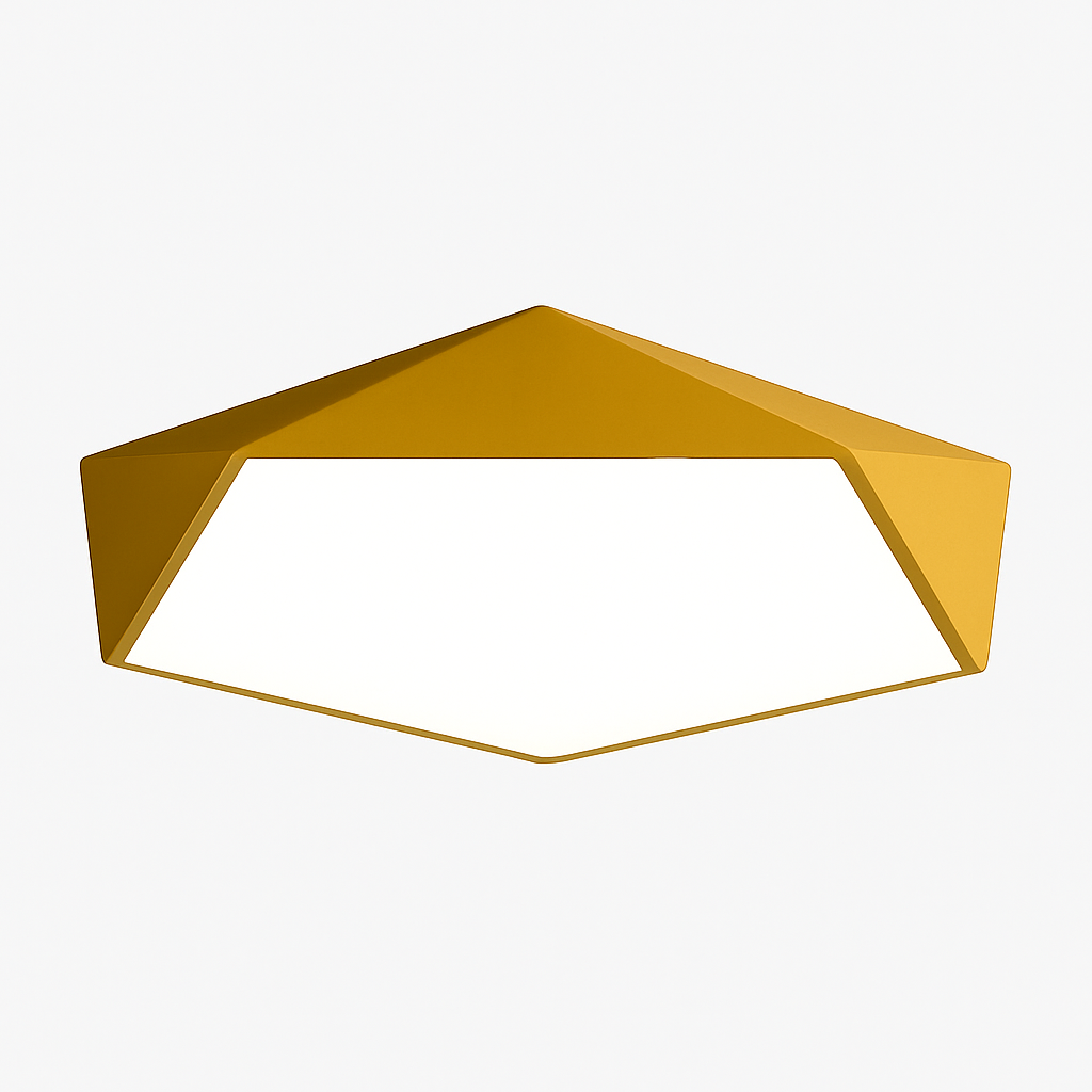 Plafoniera LED di design geometrico colorata