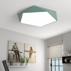 Plafoniera LED di design geometrico colorata