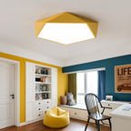 Plafoniera LED di design geometrico colorata