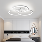 Plafoniera design LED rosone tre cerchi Bwart