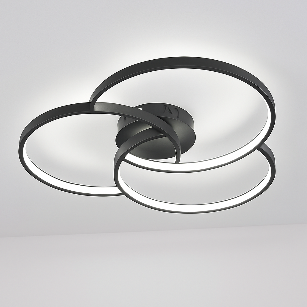 Plafoniera design LED rosone tre cerchi Bwart