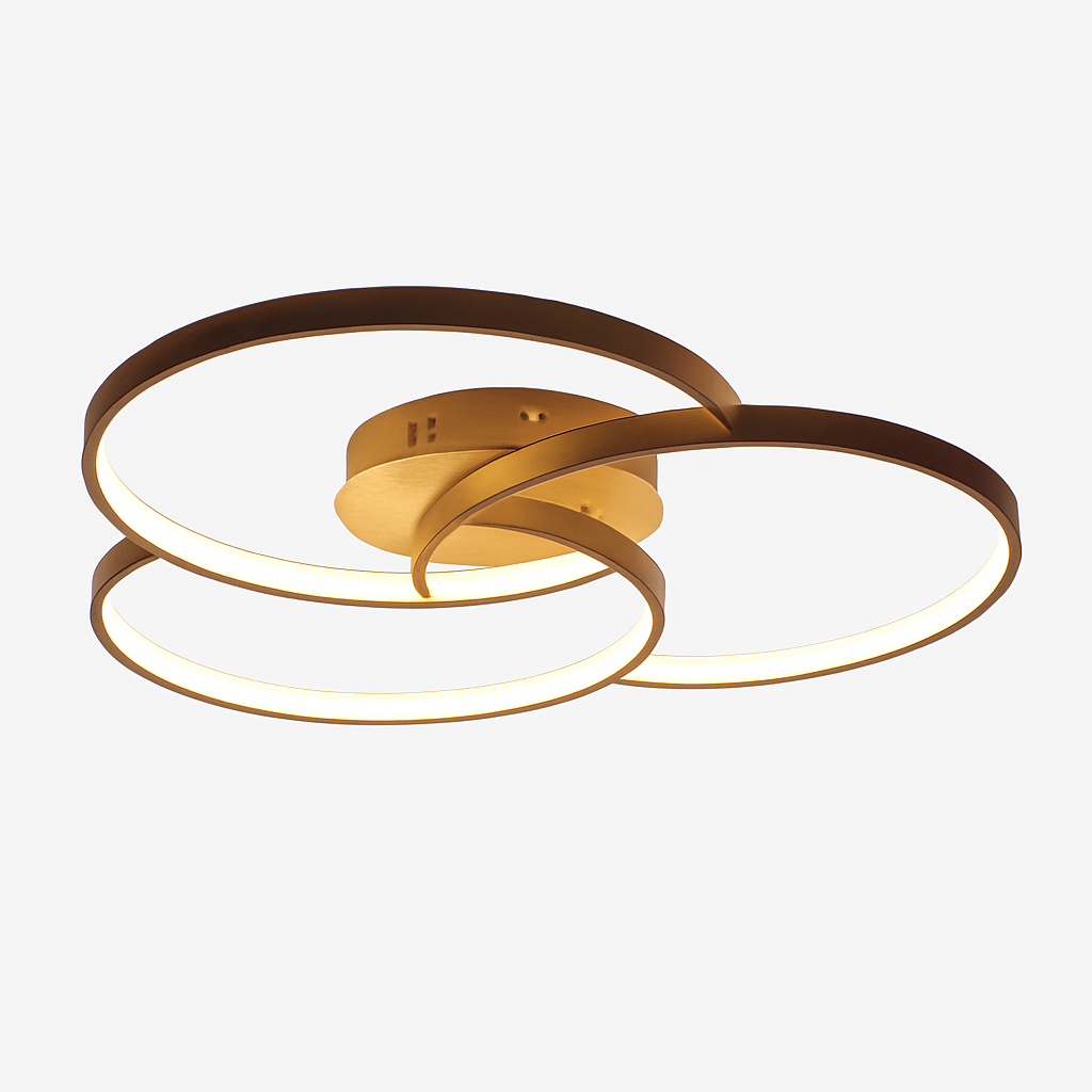 Plafoniera design LED rosone tre cerchi Bwart