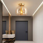 Plafoniera LED in vetro dal design moderno