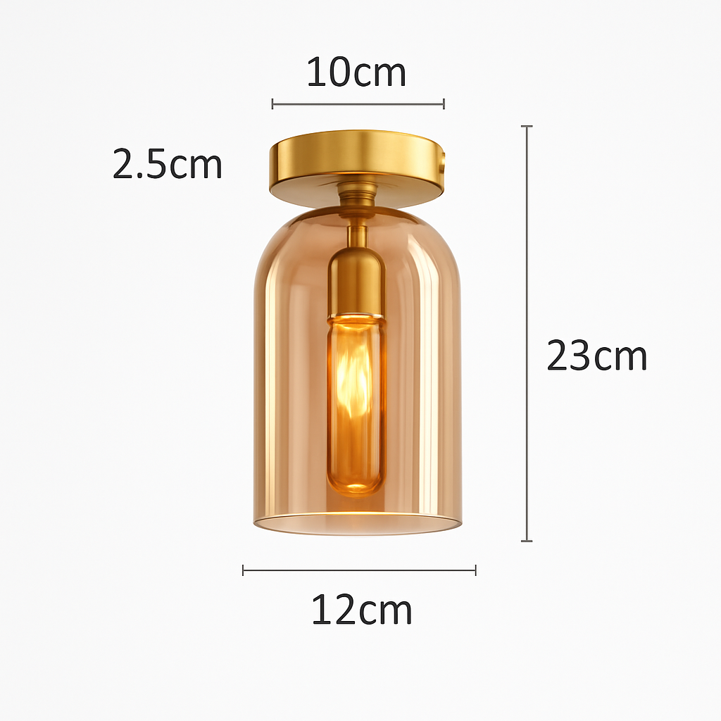 Plafoniera LED in vetro dal design moderno