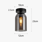 Plafoniera LED in vetro dal design moderno