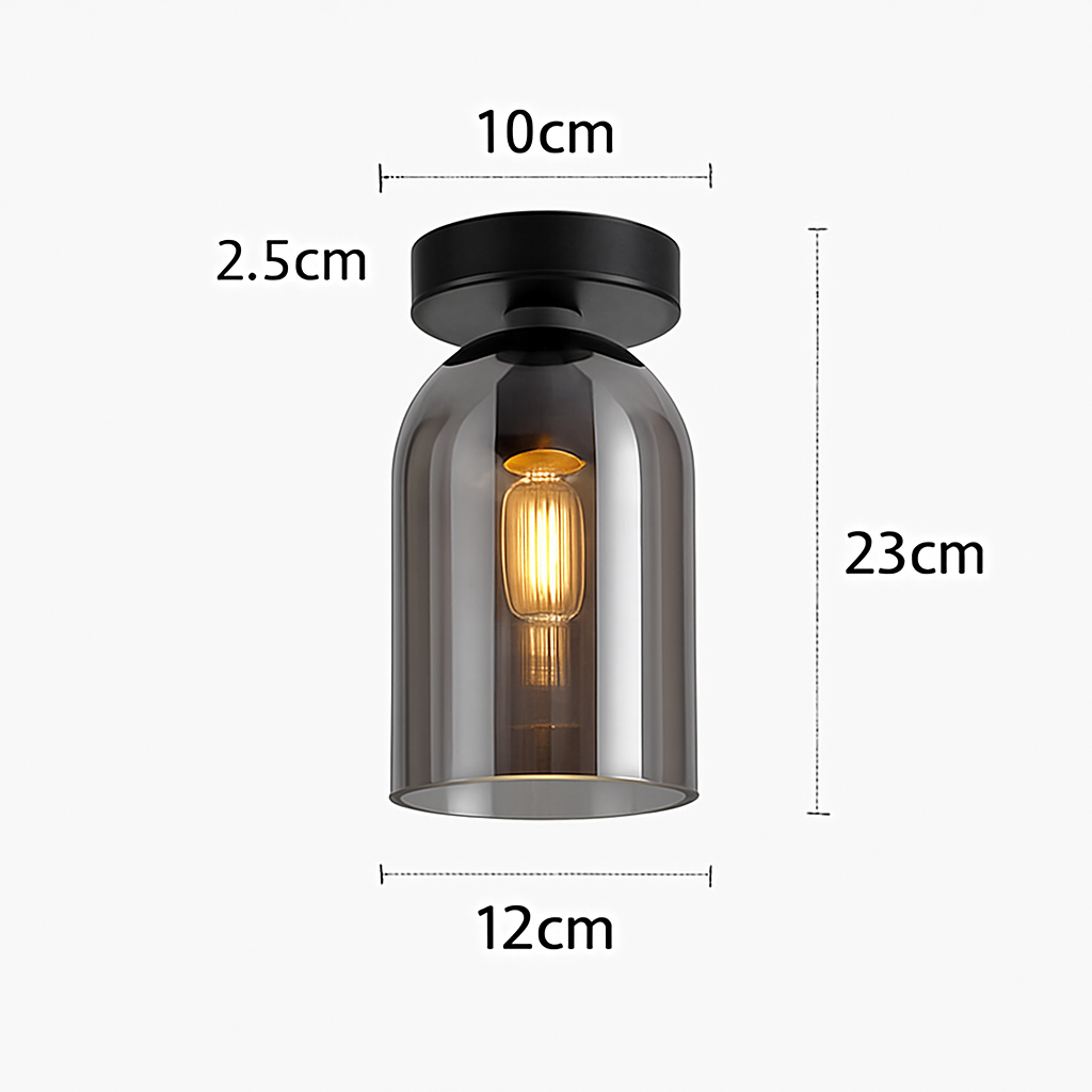 Plafoniera LED in vetro dal design moderno