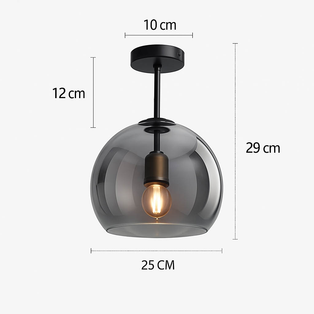 Plafoniera LED in vetro dal design moderno