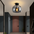 Plafoniera LED in vetro dal design moderno