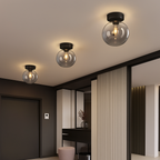 Plafoniera LED in vetro dal design moderno